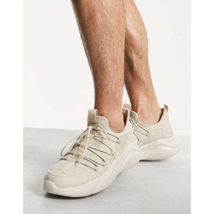 Zapatillas de deporte color arena con suela gruesa de Loyalty