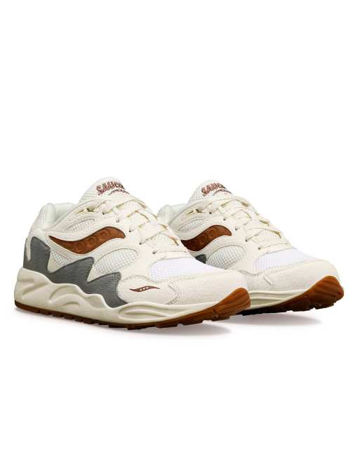 Zapatillas de deporte color arena y marrones Grid Shadow 2 de Saucony