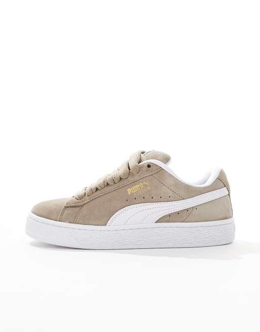 Zapatillas de deporte color avena y blancas Suede XL de PUMA, 2 de 5