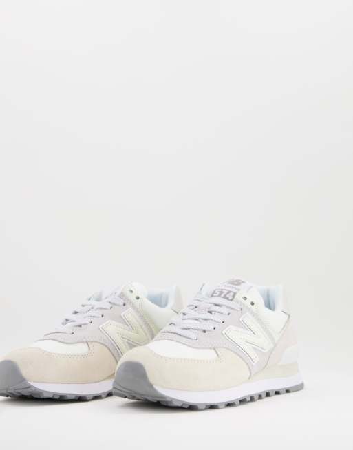 Zapatillas de color blanco hueso y gris 574 de New Balance | ASOS