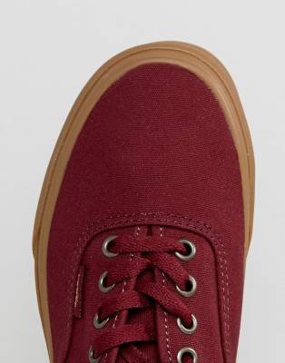 vans burdeos suela marron