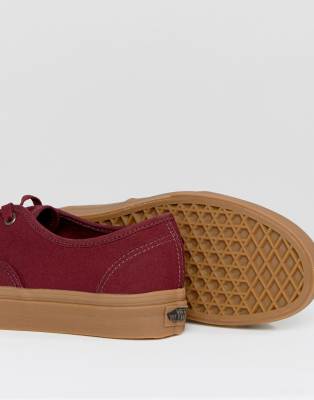 vans burdeos suela marron