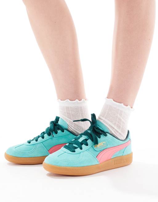 Zapatillas de deporte color cerceta y rosas Palermo de PUMA