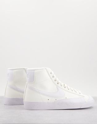 Zapatillas de deporte color crema, azul y verde Blazer Mid '77 de Nike