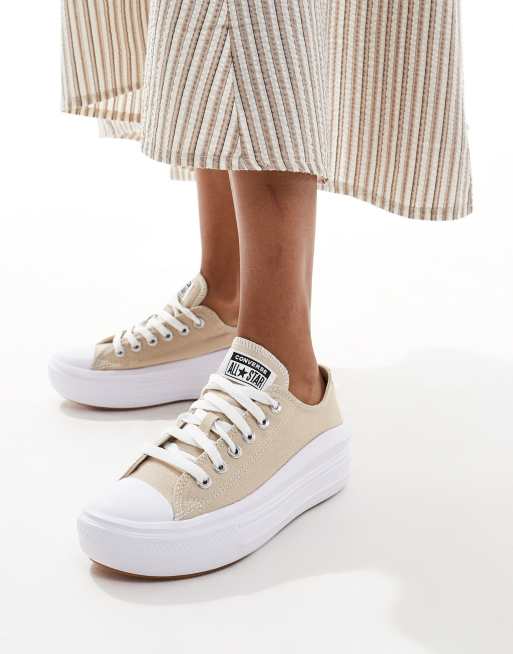 Zapatillas de deporte color crema Chuck Taylor All Star Move Ox de Converse