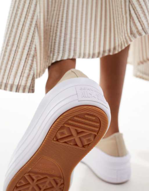 Zapatillas de deporte color crema Chuck Taylor All Star Move Ox de Converse
