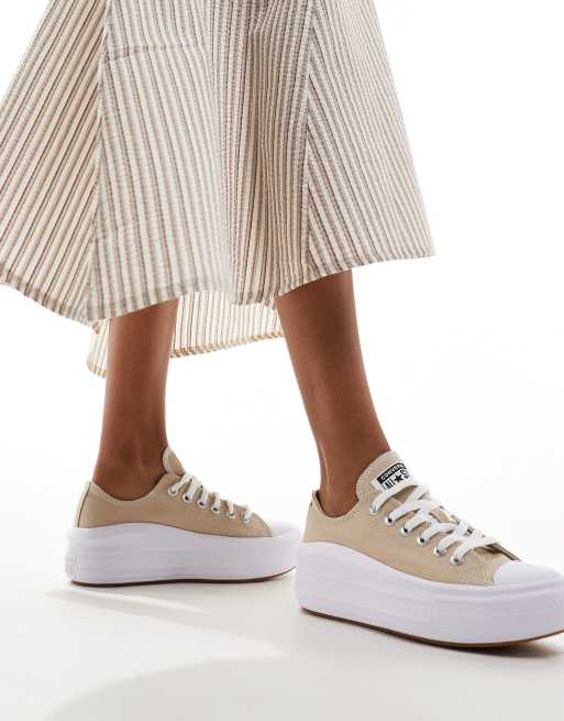 Zapatillas de deporte color crema Chuck Taylor All Star Move Ox de Converse