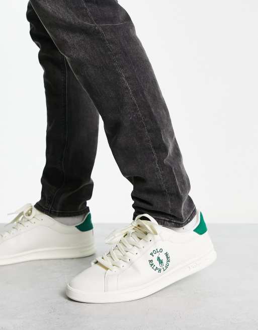 Zapatillas de deporte color crema con logo circular de la colaboración exclusiva de Polo Ralph Lauren x ASOS