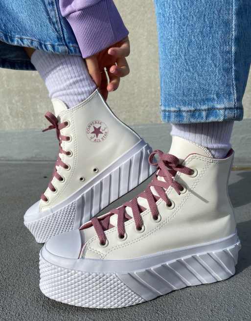 de deporte color crema plataforma Chuck Taylor 2X Lift de Converse | ASOS