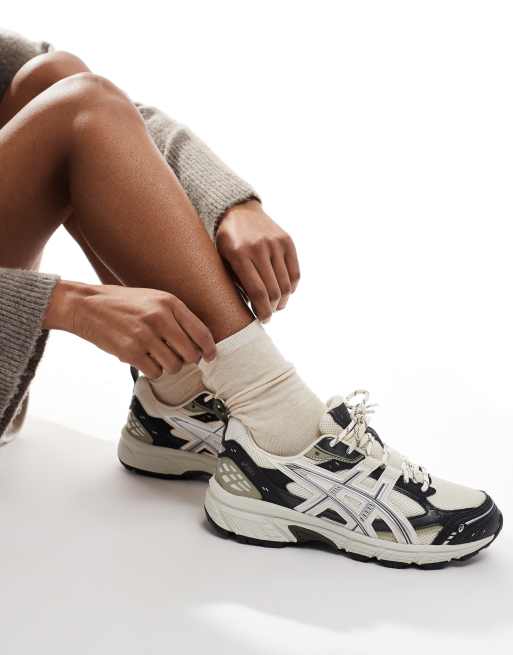 Zapatillas de deporte color crema, negras y verde oliva Gel-Nunobiki de ASICS
