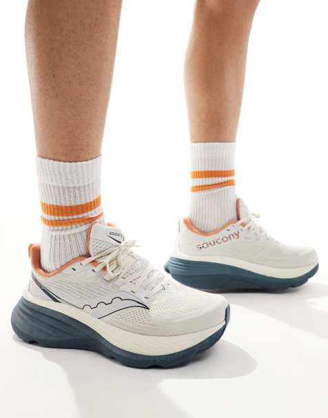 Zapatillas de deporte color crema vainilla y azul negruzco para correr Hurricane 24 de Saucony - view 1