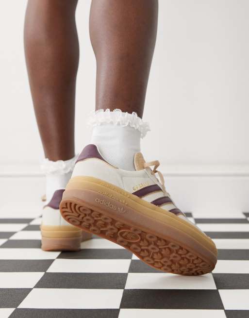 Zapatillas de deporte color crema y burdeos Gazelle Bold exclusivas en ASOS de adidas Originals
