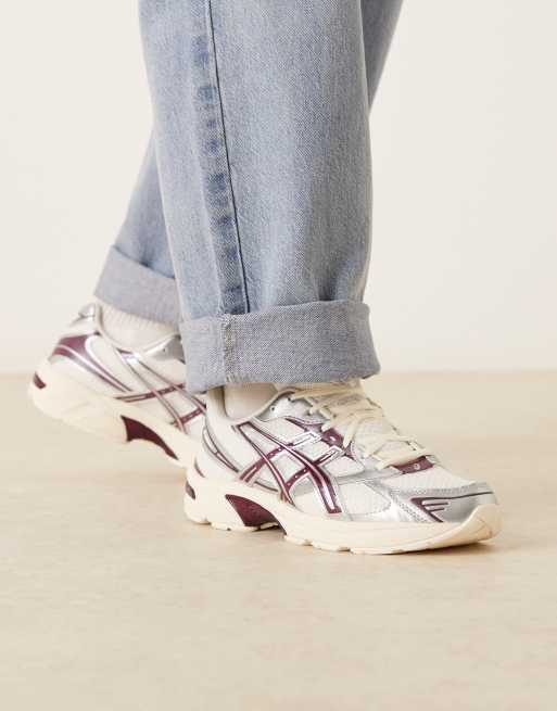 Zapatillas de deporte color crema y moradas Gel-1130 de Asics