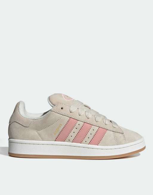 Zapatillas de deporte color crema y rosas Campus 00s de adidas Originals