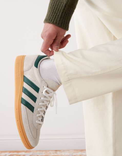Zapatillas de deporte color crema y verdes Handball Spezial de adidas Originals - view 1