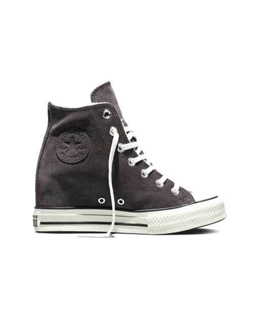 Zapatillas de deporte color fango y garceta con cuña y plataforma de ante suave Chuck Taylor All Star de Converse
