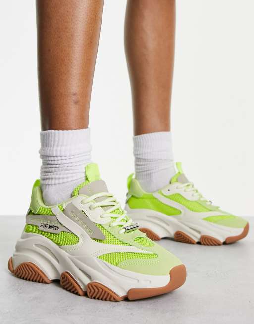 Zapatillas de deporte color lima y blanco Possession de Steve Madden