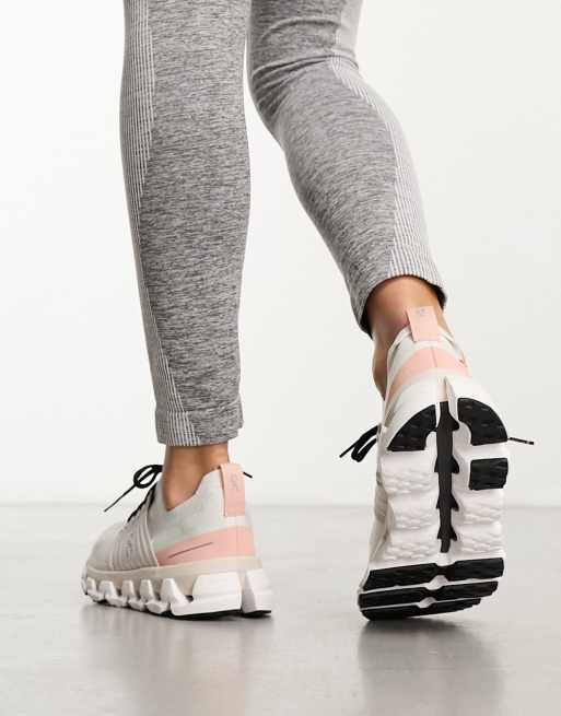 Zapatillas de deporte color marfil y rosa Cloudswift 3 de ON, 4 de 5