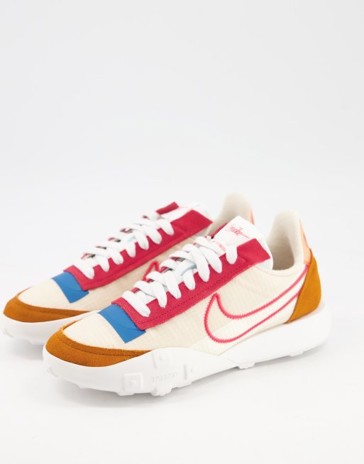 Zapatillas de deporte color melocotón y naranja Waffle Racer 2x de Nike