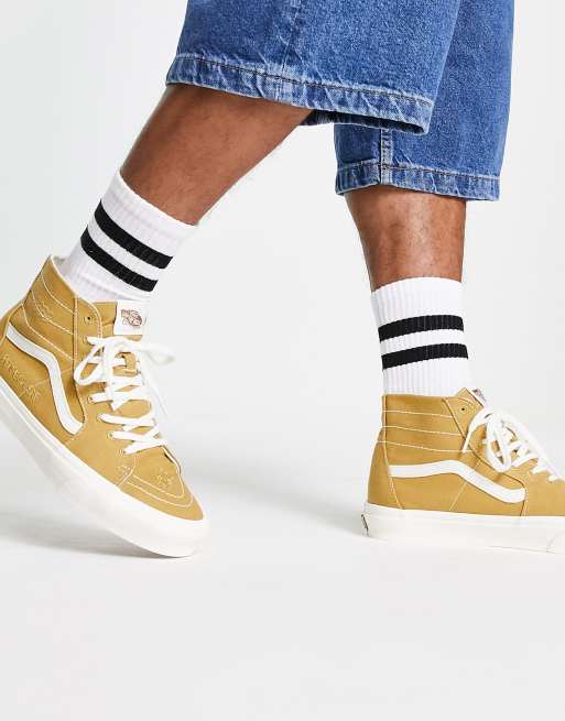 Zapatos vans color mostaza blanca deals