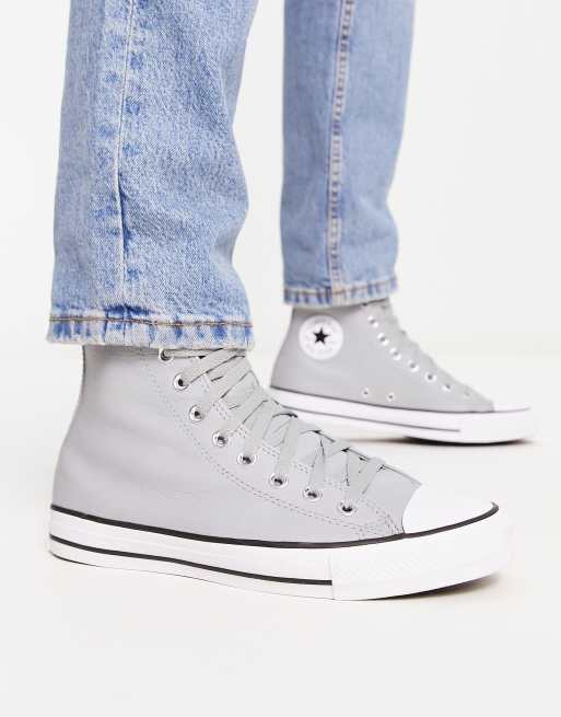 Converse gris piel clearance