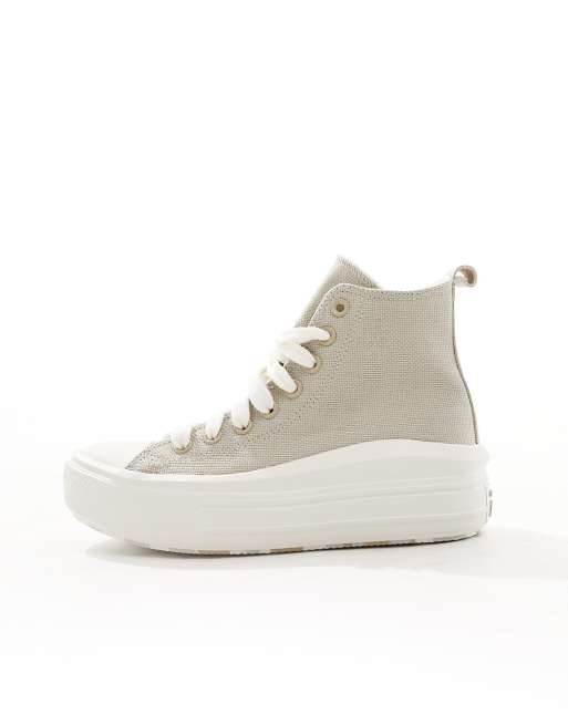 Zapatillas de deporte color piedra con cordones gruesos Move de Converse, 3 de 5