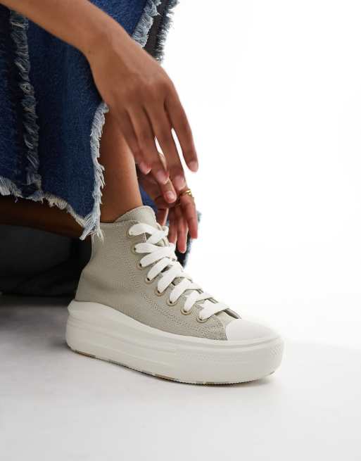 Zapatillas de deporte color piedra con cordones gruesos Move de Converse, 4 de 5