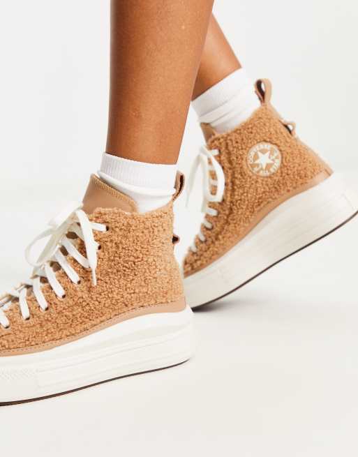 Asesor granizo ellos Zapatillas de deporte color tostado de borreguito Move Hi de Converse | ASOS