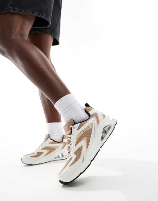 Zapatillas de deporte color tostado de malla Tres Uno Air de Skechers
