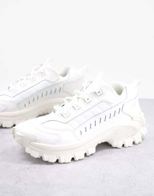 Zapatillas de deporte color triple blanco de cuero Intruder de CAT