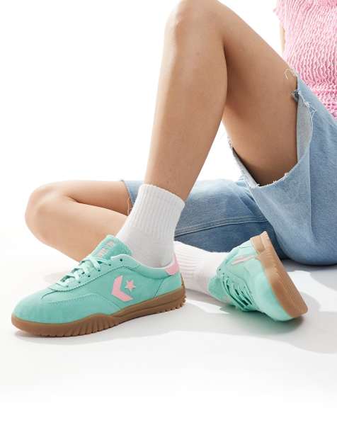 Zapatillas de deporte color turquesa y rosas Run Star de Converse - view 1