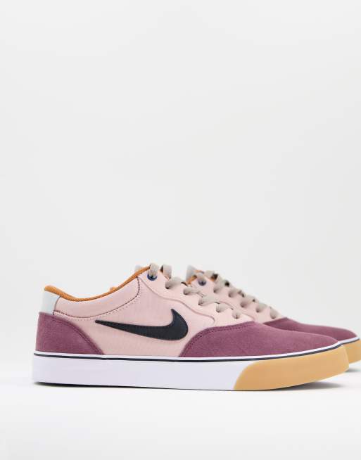 Zapatillas de deporte color vino para skate Chron 2 de Nike SB