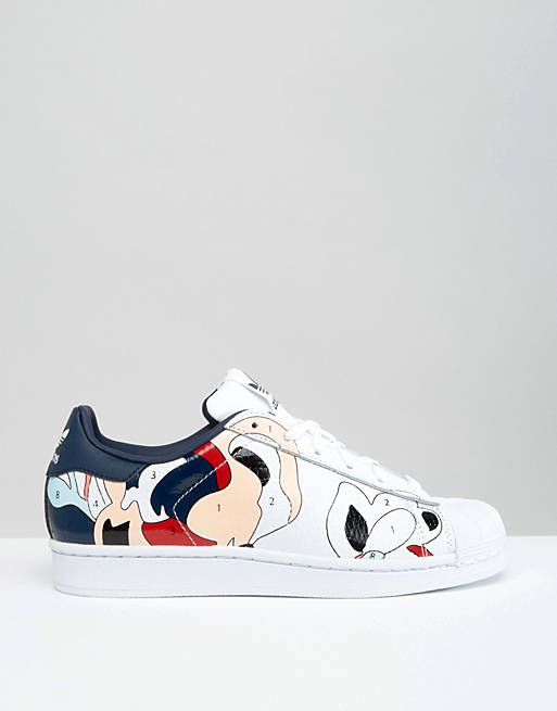Zapatillas de deporte con estampado de pintura Superstar de Adidas Originals X Rita Ora |