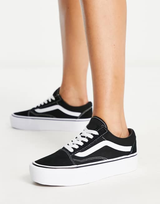 Vans old skool 2025 blancos con negro