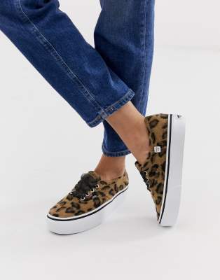 Zapatillas de deporte con plataforma y diseño de leopardo de Vans Authentic  | ASOS