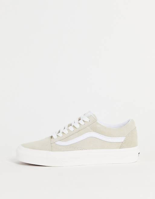 Zapatillas de deporte de ante en color crema Old Skool de Vans ASOS