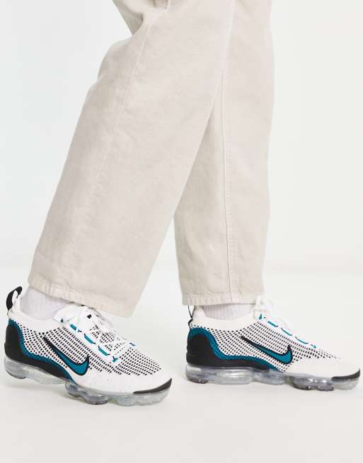 Zapatillas de deporte de color blanco y azul cerceta Air VaporMax