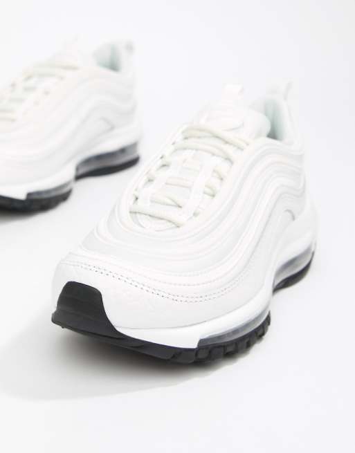 Zapatillas de deporte de cuero en blanco y negro Air Max 97 de Nike Zapatillas de deporte de cuero en blanco y negro Air Max 97 de Nike