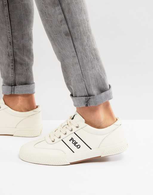 Zapatillas de deporte de cuero en color hueso Tarrence de Polo Ralph Lauren
