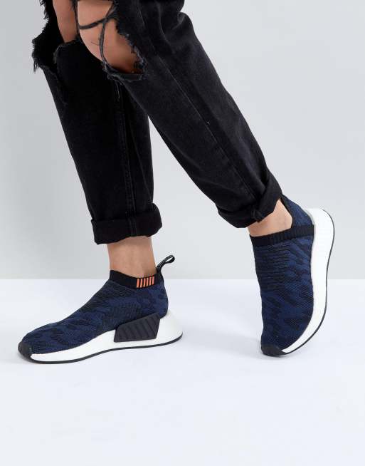 Exitoso Obediente Grillo Zapatillas de deporte de punto sombreado en azul marino NMD Cs2 de adidas  Originals | ASOS