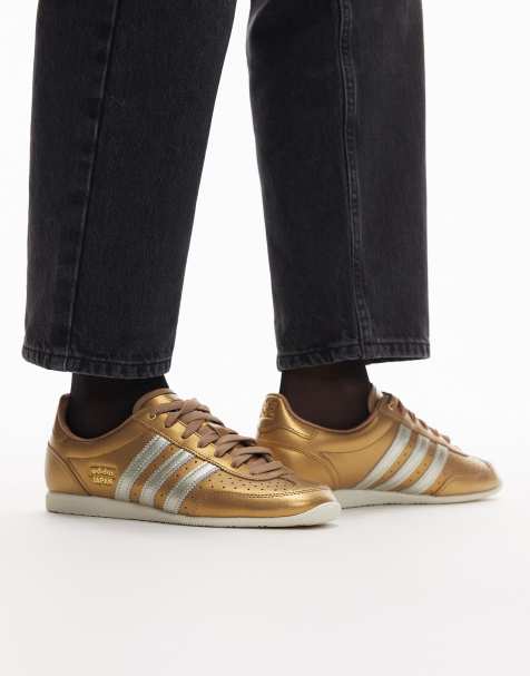 Zapatillas de deporte dorado metalizado con rayas plateadas Japan de adidas Originals - view 1