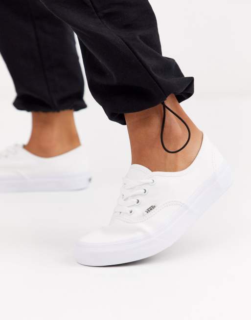 Amante Pertenece Conveniente Zapatillas de deporte en blanco triple Authentic de Vans Classic | ASOS