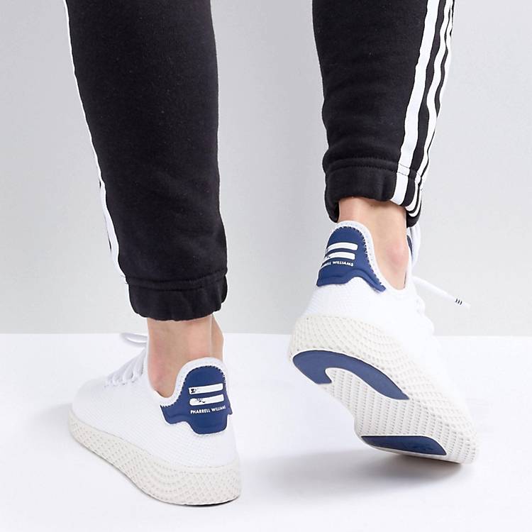 Sótano carpeta estante Zapatillas de deporte en blanco y azul Pharrell Williams Tennis Hu de adidas  Originals | ASOS