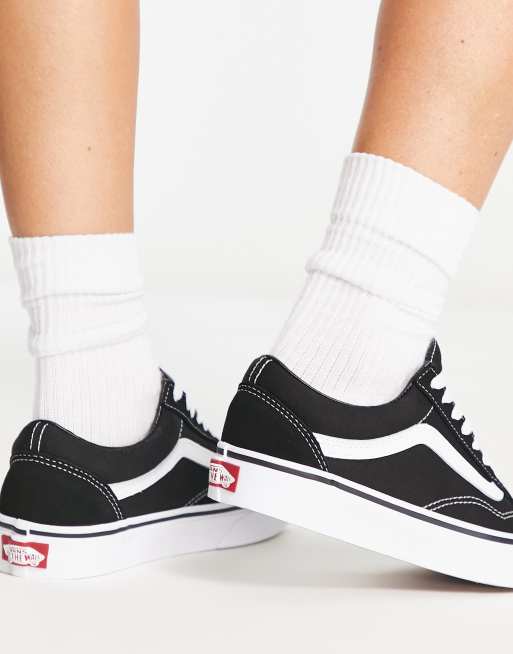 Zapatillas de deporte en blanco y negro Old Skool de Vans Classic