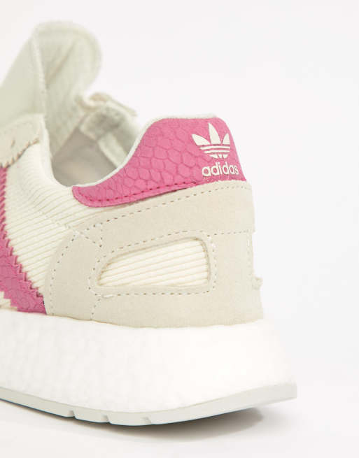 Hacer las tareas domésticas bueno traducir Zapatillas de deporte en blanco y rosa I-5923 de adidas Originals | ASOS