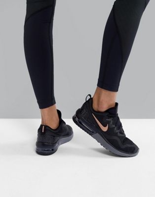 Zapatillas de deporte en negro dorado rosa Air Max Fury de Nike Running | ASOS