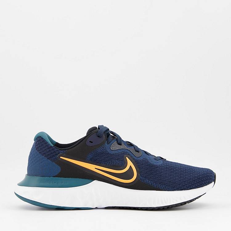 castillo menor Mal Zapatillas de deporte en triple azul y azul marino Renew Run 2 de Nike  Running | ASOS