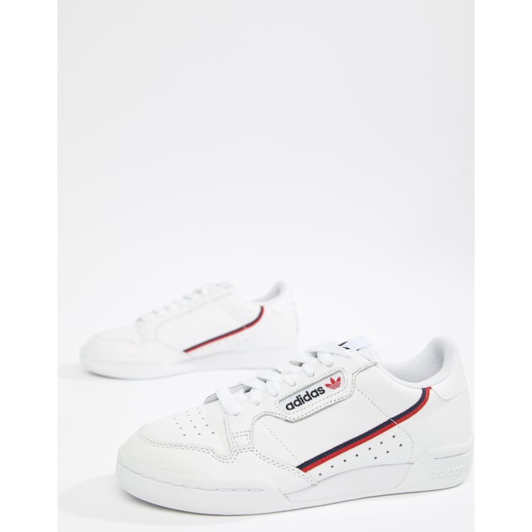 de deporte estilo años 80 en blanco y azul marino Continental de adidas Originals | ASOS