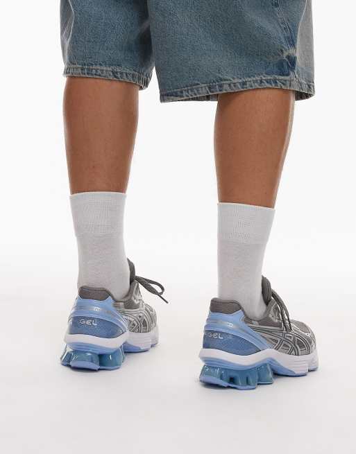 Zapatillas de deporte gris arcilla y azules Gel-Kinetic Fluent de Asics, 5 de 5