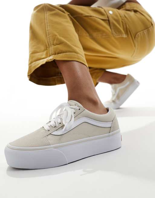 Zapatillas de deporte gris claro con plataforma Old Skool Platform de Vans  | ASOS